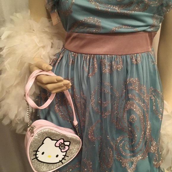 GORGEOUS vinatge turquiose blue BABY DOLL dress! - Picture 8 of 14